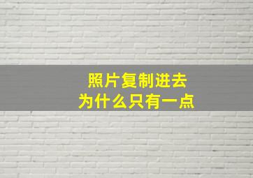 照片复制进去为什么只有一点