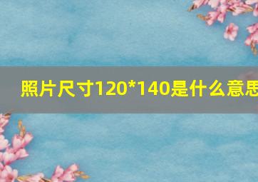 照片尺寸120*140是什么意思