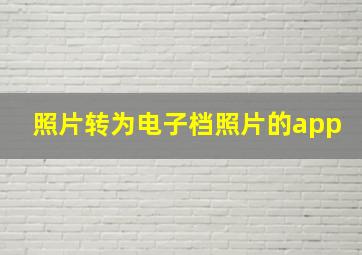 照片转为电子档照片的app