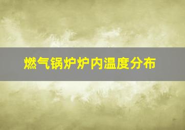 燃气锅炉炉内温度分布