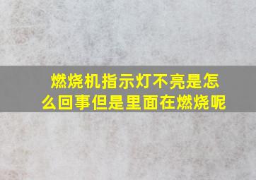 燃烧机指示灯不亮是怎么回事但是里面在燃烧呢