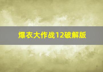 爆衣大作战12破解版