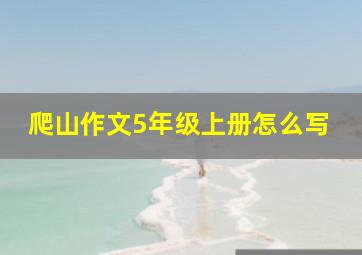 爬山作文5年级上册怎么写