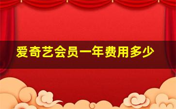 爱奇艺会员一年费用多少