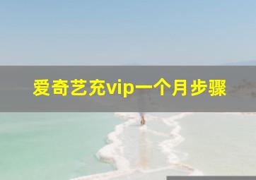 爱奇艺充vip一个月步骤