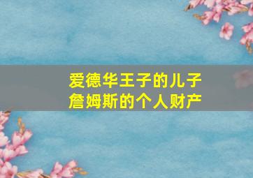 爱德华王子的儿子詹姆斯的个人财产