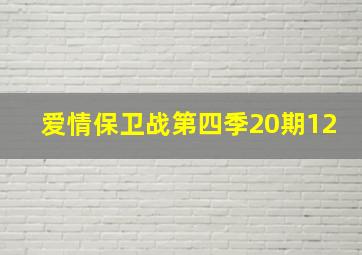 爱情保卫战第四季20期12