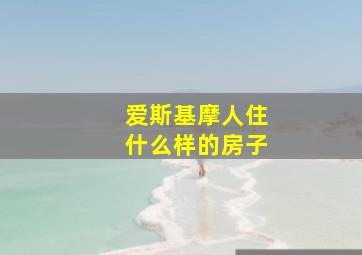 爱斯基摩人住什么样的房子