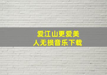 爱江山更爱美人无损音乐下载