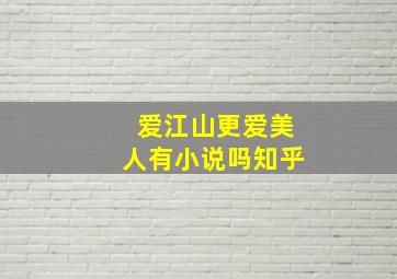 爱江山更爱美人有小说吗知乎