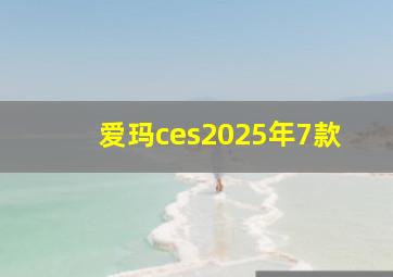 爱玛ces2025年7款