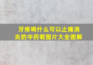 牙疼喝什么可以止痛消炎的中药呢图片大全图解