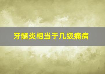 牙髓炎相当于几级痛病