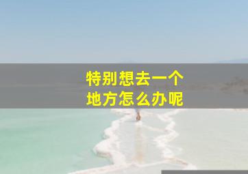 特别想去一个地方怎么办呢