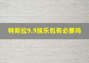 特斯拉9.9娱乐包有必要吗