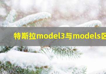 特斯拉model3与models区别