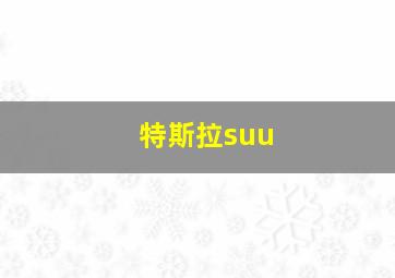 特斯拉suu