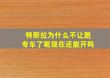 特斯拉为什么不让跑专车了呢现在还能开吗