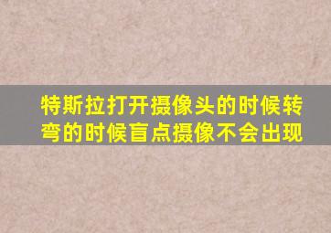 特斯拉打开摄像头的时候转弯的时候盲点摄像不会出现