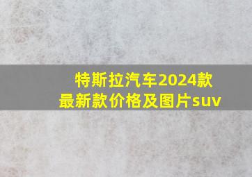 特斯拉汽车2024款最新款价格及图片suv