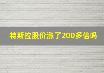 特斯拉股价涨了200多倍吗