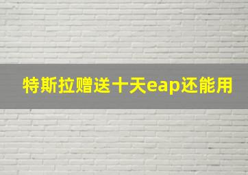 特斯拉赠送十天eap还能用