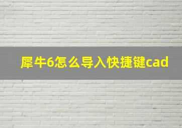 犀牛6怎么导入快捷键cad