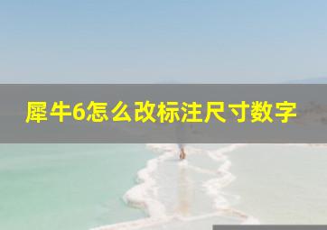 犀牛6怎么改标注尺寸数字