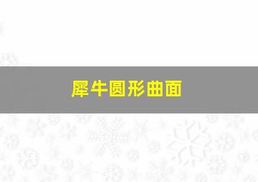 犀牛圆形曲面