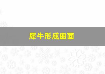 犀牛形成曲面