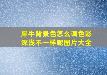 犀牛背景色怎么调色彩深浅不一样呢图片大全