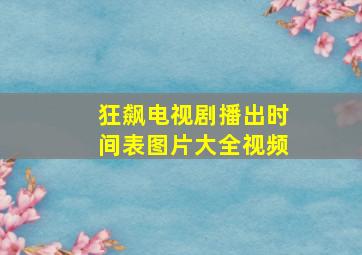 狂飙电视剧播出时间表图片大全视频