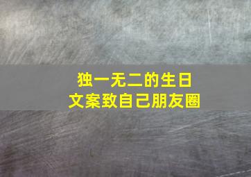 独一无二的生日文案致自己朋友圈