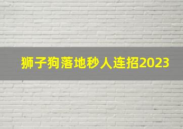 狮子狗落地秒人连招2023