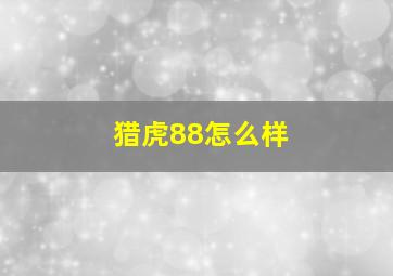 猎虎88怎么样