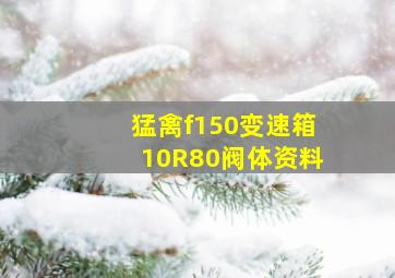 猛禽f150变速箱10R80阀体资料