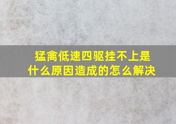 猛禽低速四驱挂不上是什么原因造成的怎么解决