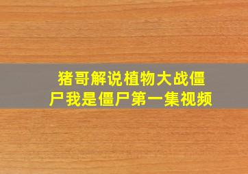 猪哥解说植物大战僵尸我是僵尸第一集视频