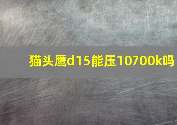 猫头鹰d15能压10700k吗