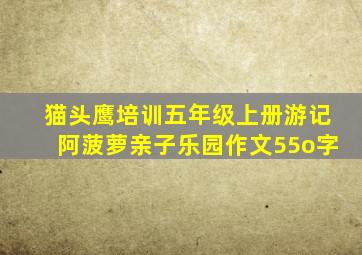 猫头鹰培训五年级上册游记阿菠萝亲子乐园作文55o字