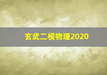 玄武二模物理2020