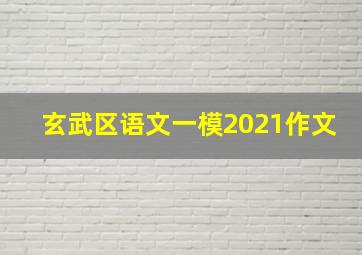 玄武区语文一模2021作文