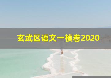 玄武区语文一模卷2020