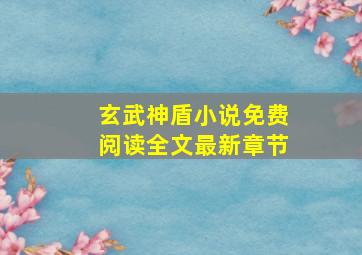 玄武神盾小说免费阅读全文最新章节