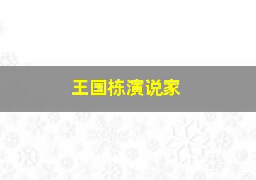 王国栋演说家