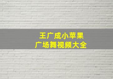 王广成小苹果广场舞视频大全