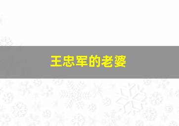 王忠军的老婆