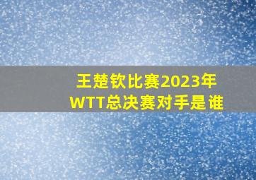 王楚钦比赛2023年WTT总决赛对手是谁