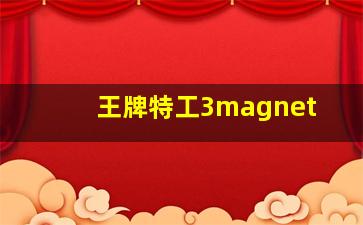 王牌特工3magnet