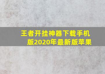 王者开挂神器下载手机版2020年最新版苹果